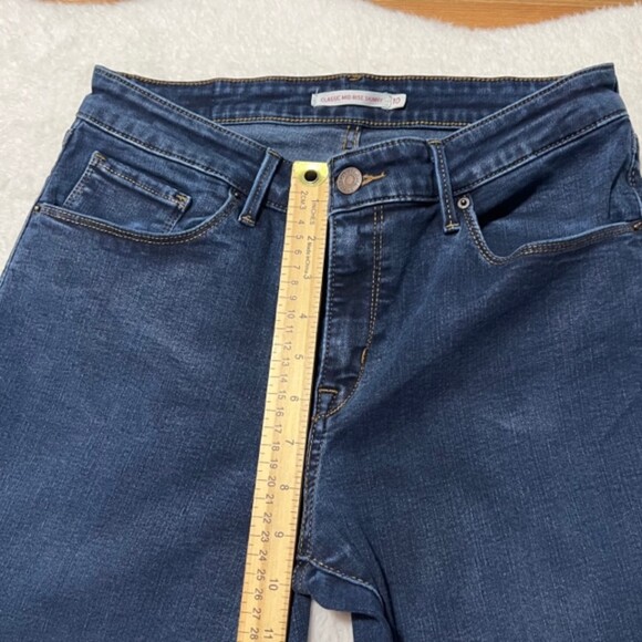Levis Womens Blue Classic Mid Rise Skinny Dark Wash Denim Jeans Size 10 - Picture 11 of 12